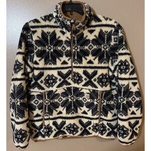 Carhartt Black and Cream Patterned Sweatshirt